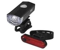 Emos LED Front Rear Rechargeable Bike Flashlight P3923, 90 lm