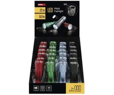 Emos LED rankinis metalinis žibintuvėlis P3848A, 50 lm, 3× AAA, 1 vnt., dėžutėje