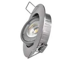 Emos LED spotlight SIMMI sidabrinis, circle 5W warm baltas