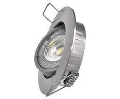 Emos LED spotlight SIMMI sidabrinis, circle 5W neutr. Baltas