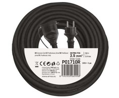 Extension cable 1 socket 3x2.5 mm2 10 m juodas P01710R EMOS