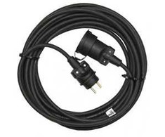 Emos Outdoor extension cable 25m / 1 socket / juodas / rubber / 230 V / 1.5mm2