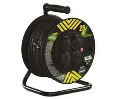 Emos P084253 Outdoor extension cable on drum 25 m / 4 pcs. / juodas / rubber-neoprene / 230V / 2.5 mm2