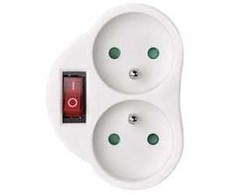 Emos Plugin 2-baltas lizdas (P0062)