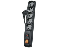 Emos Surge protector - 5 sockets, 1,5m, juodas