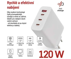 Emos Universal USB adapter GaN to PD 120 W max.