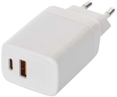 Emos Universalus USB-C ir USB-A sieninis įkroviklis GaN PD 45 W maks.