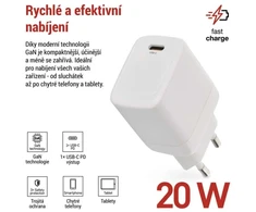 Emos Universal USB GaN to PD adapter 20 W max.