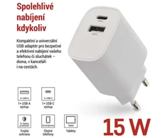 Emos Universal USB to mains adapter BASIC 15 W max.