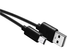 Emos USB-A 2.0 / mini USB-B 2.0 charging/data cable, 2m, juodas