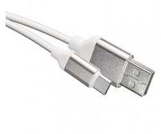 Emos USB-A 2.0 / USB-C 2.0 charging/data cable, 1m, baltas