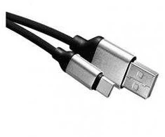 Kabelis USB Emos Przewód USB Emos SM7025BL 2.0 wtyk A - wtyk C, 1 m juoda