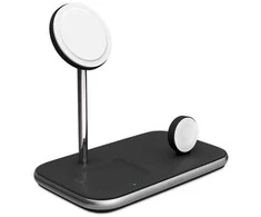 Epico 3in1 Wireless Charger Made for MagSafe su adapteriu - Juodas