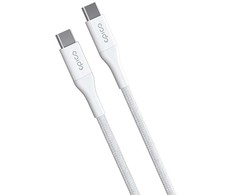 Epico Braided PD Cable 2m USB-C į USB-C - Baltas
