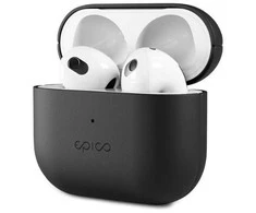 Epico Leather dėklas Airpods 4 - Juodas