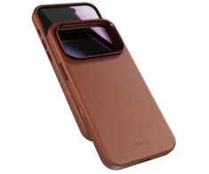 „Epico Leather Pro Mag+“ dėklas, skirtas „iPhone 17 Pro Max“, suderinamas su „Qi2“ ir „MagSafe“, rudas