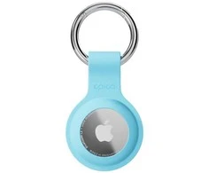 „Epico“ silikoninis dėklas su visa nugarėle, skirtas „Apple AirTag“, šviesiai mėlynas