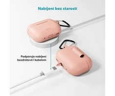 Epico silicone dėklas with carabiner | AirPods Pro 3 | pink | safety carabiner
