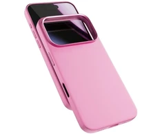 „Epico Silicone Pro Mag+“ dėklas, skirtas „iPhone 17 Pro Max“, suderinamas su „Qi2“ ir „MagSafe“, rožinis