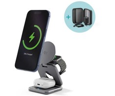 Epico UltraBase Qi2 25W 3in1 Fold Metal Mag+ Wireless Charging Stand EF60 | Kosminė pilka