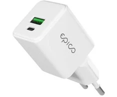 „Epico UltraBoost EA20“ 20 W GaN greitasis įkroviklis iš tinklo – baltas