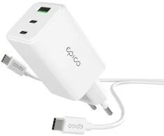 Epico UltraBoost EA65 65W GaN greitasis įkroviklis iš tinklo + 1,2 m laidas - baltas