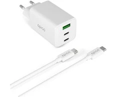 Epico UltraBoost EA65 65W GaN greitasis įkroviklis iš tinklo + 1,2 m laidas - baltas