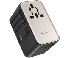 „Epico UltraBoost EU70 70W GaN“ universalus kelioninis adapteris, titanas