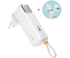 Epico Travel UltraPack 2in1 5000mAh išorinė baterija ir sieninis įkroviklis ET30 - baltas