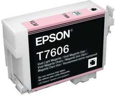 Epson T7606 rašalo kasetė, šviesiai purpurinė