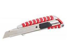 Euro Naradi „Breaking knife ALU, 18 mm, sidabrinis-raudonas, su mygtuku ar.“