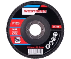 Euro Naradi Usorteret šlifavimo diskas metalui ir medžiui, Ø 115 x 22,23 mm, grūdėtumas 120