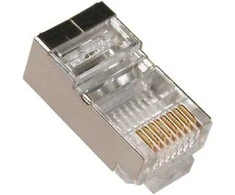 EuroLan connector STP RJ45, Cat.5e, 8p8c, auksinis plated