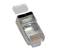 EuroLan FTP RJ45 connector, Cat.6, 8p8c, wire, auksinis-plated, folded