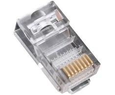 EuroLan UTP RJ45 connector, Cat.5e, 8p8c, auksinis plated
