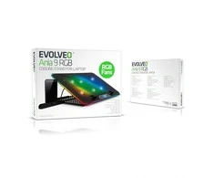 Podstawka chłodząca Evolveo Ania 9RGB, chłodząca podkładka pod laptop, 6x ventilátor, RGB pašvietimas wentylatorów i obwodu
