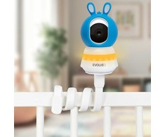 „EVOLVEO Baby Monitorius N5“, vaizdo kūdikių stebėjimo rinkinys su 360° stebėjimu, dvipusiu ryšiu ir lopšinėmis, mėlynas