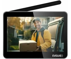 EVOLVEO DoorPhone W7, namų belaidžio vaizdo durų telefono rinkinys su WiFi juodo sidabro monitoriumi