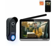 EVOLVEO DoorPhone W7, namų belaidžio vaizdo durų telefono rinkinys su WiFi juodo sidabro monitoriumi