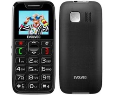 EVOLVEO EasyPhone, mobilusis telefonas senjorams su įkrovimo stovu, juodas