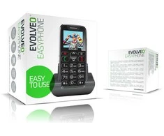 EVOLVEO EasyPhone, mobilusis telefonas senjorams su įkrovimo stovu, juodas
