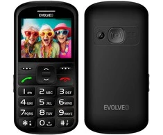 EVOLVEO EasyPhone XS, mobilusis telefonas senjorams, juodas