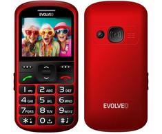 EVOLVEO EasyPhone XS, mobilusis telefonas senjorams, raudonas