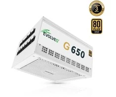 Montech EVOLVEO G650, zdroj 650W, 80+ GOLD, ATX 3.1, aPFC, 140 mm ventilátor, plně modulární, záruka 3 roky, bílý