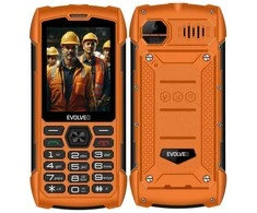 EVOLVEO StrongPhone H1, atsparus vandeniui, patvarus telefonas su dviem SIM kortelėmis, oranžinis