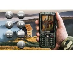 EVOLVEO StrongPhone H1, vandeniui atsparus patvarus telefonas su dviem SIM kortelėmis, kamufliažas