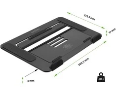 EVOLVEO TopLift, hliníkový podstavec pod notebook, černý