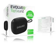 Garsiakalbis Evolveo TopSound, belaidis neperšlampamas bluetooth reproduktor s rádiem juoda