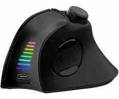 Pelė Evolveo Pionowa pelė TwinVerti, Ergonomiczna pelė, 2.4GHz, Bluetooth, juoda