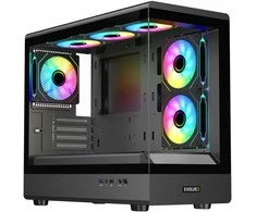 EVOLVEO Ursus, mATX korpusas, 6x ARGB 120 mm ventiliatoriai, stiklinis šoninis skydelis + priekinis skydelis